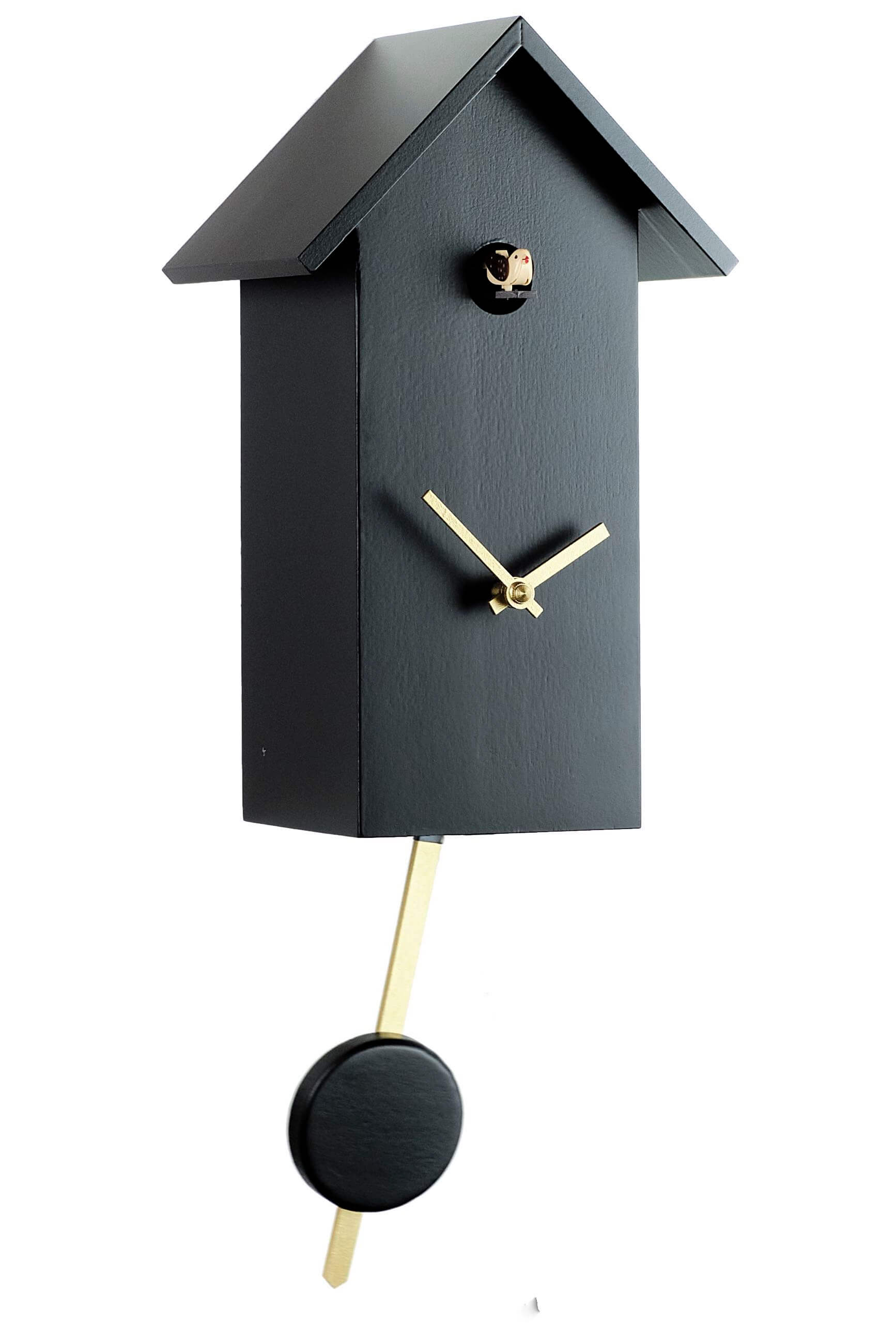 Engstler -Kuckucksuhr modern schwarz Echtholz Quarz Uhrwerk 29cm- 360/13 Q